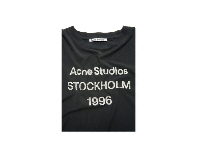 Acne Studios Acne Studios Relaxed Fit Logo T-Shirt Faded Black (Women's/Men's) - view 3