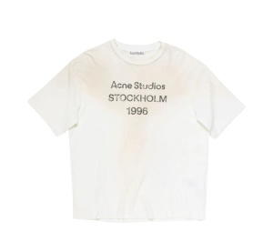 Buy Acne Studios Logo T-Shirt - Relaxed Fit Dusty White (Women's/Men's) at Sasom – Authentic and Ready to Ship