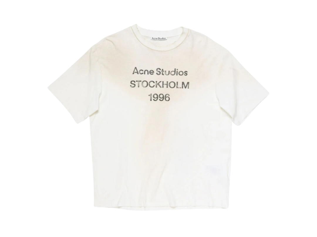 Acne Studios Acne Studios Logo T-Shirt - Relaxed Fit Dusty White (Women's/Men's)