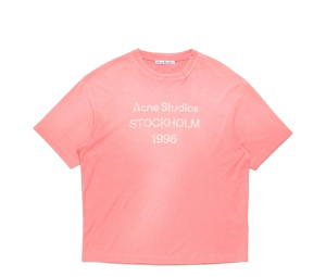 Buy Acne Studios Sprayed Logo T-shirt Tango Pink at Sasom – Authentic and Ready to Ship