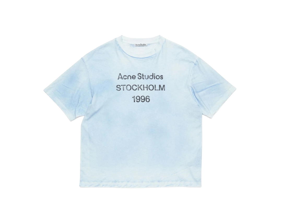 Acne Studios Acne Studios Logo T-Shirt Relaxed Fit Dusty Blue