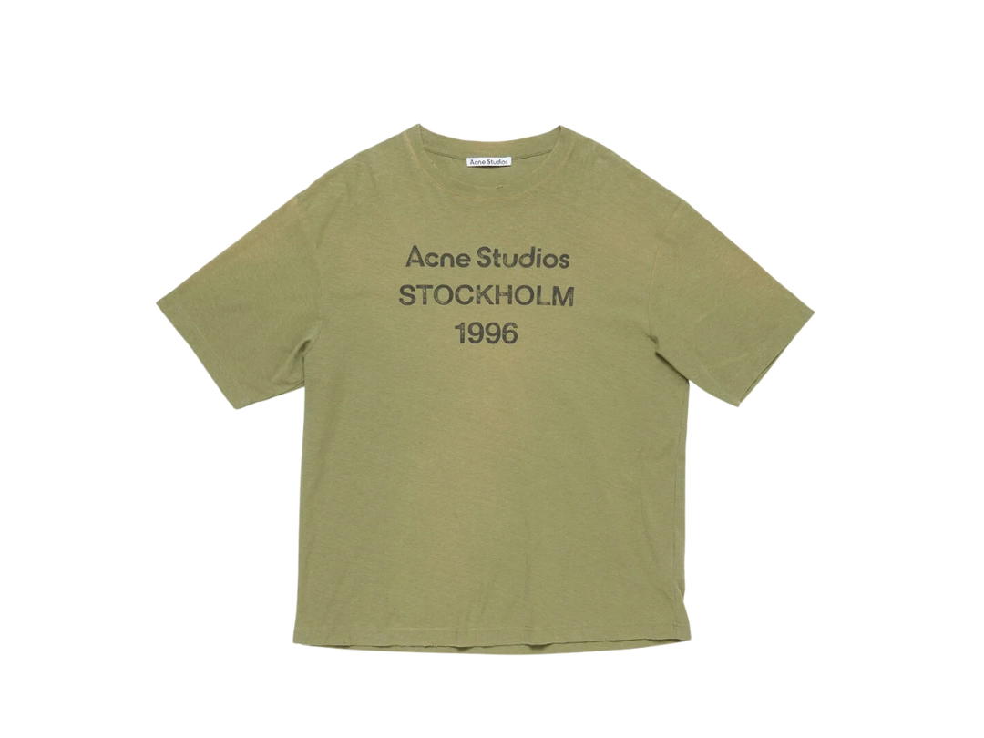 Acne Studios Acne Studios Logo T-Shirt Relaxed Fit Olive Green (Women's/Men's)