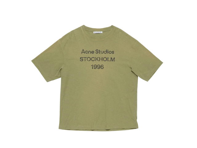 Acne Studios Acne Studios Logo T-Shirt Relaxed Fit Olive Green (Women's/Men's) - view 1