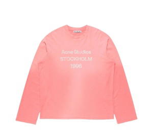 Buy Acne Studios Sprayed 1996 Logo T-Shirt Tango Pink at Sasom – Authentic and Ready to Ship