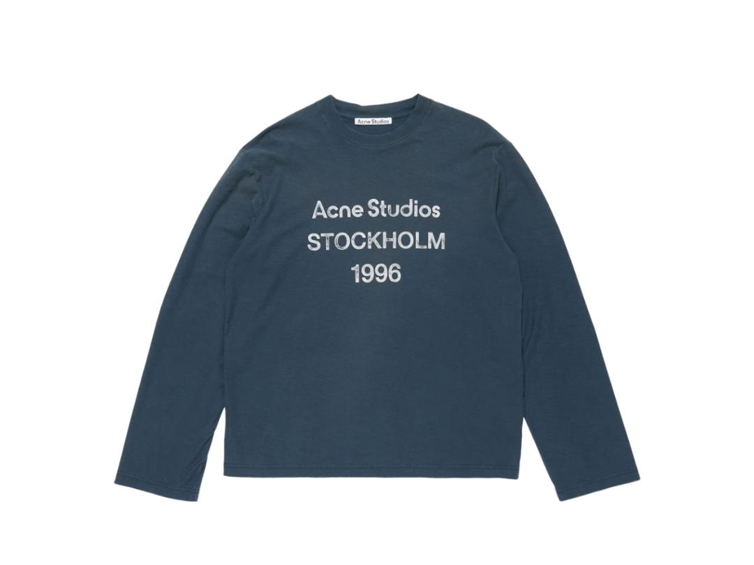 Acne Studios Acne Studios Logo T-Shirt - Relaxed Fit Deep Blue (Women's/Men's)