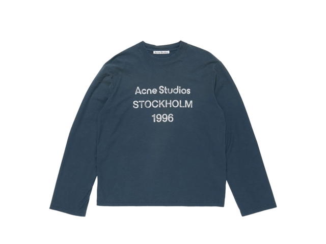 Acne Studios Acne Studios Logo T-Shirt - Relaxed Fit Deep Blue (Women's/Men's) - view 1