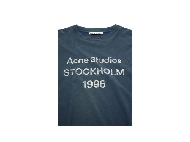 Acne Studios Acne Studios Logo T-Shirt - Relaxed Fit Deep Blue (Women's/Men's) - view 3