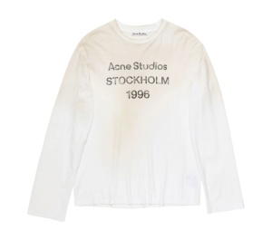 Buy Acne Studios Logo T-Shirt - Relaxed Fit Dusty White (Women's/Men's) at Sasom – Authentic and Ready to Ship