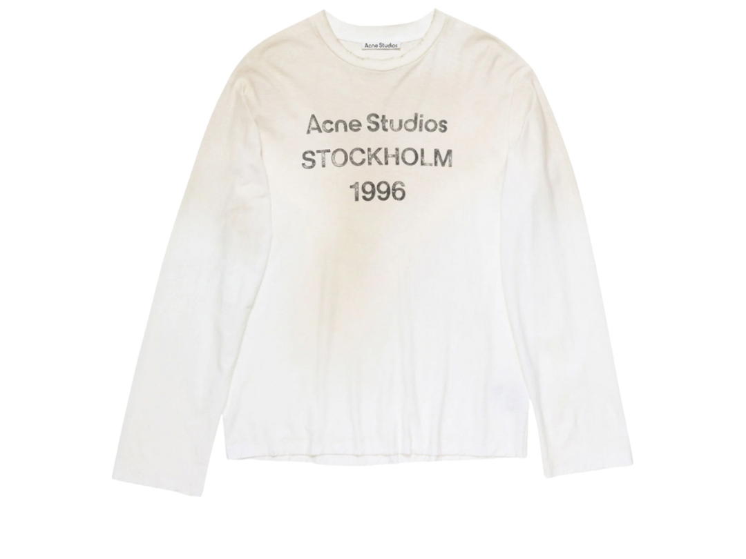 Acne Studios Acne Studios Logo T-Shirt - Relaxed Fit Dusty White (Women's/Men's)