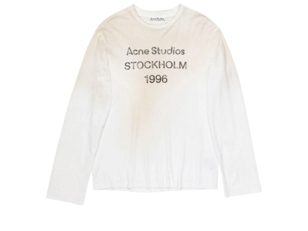 Acne Studios Acne Studios Logo T-Shirt - Relaxed Fit Dusty White (Women's/Men's)