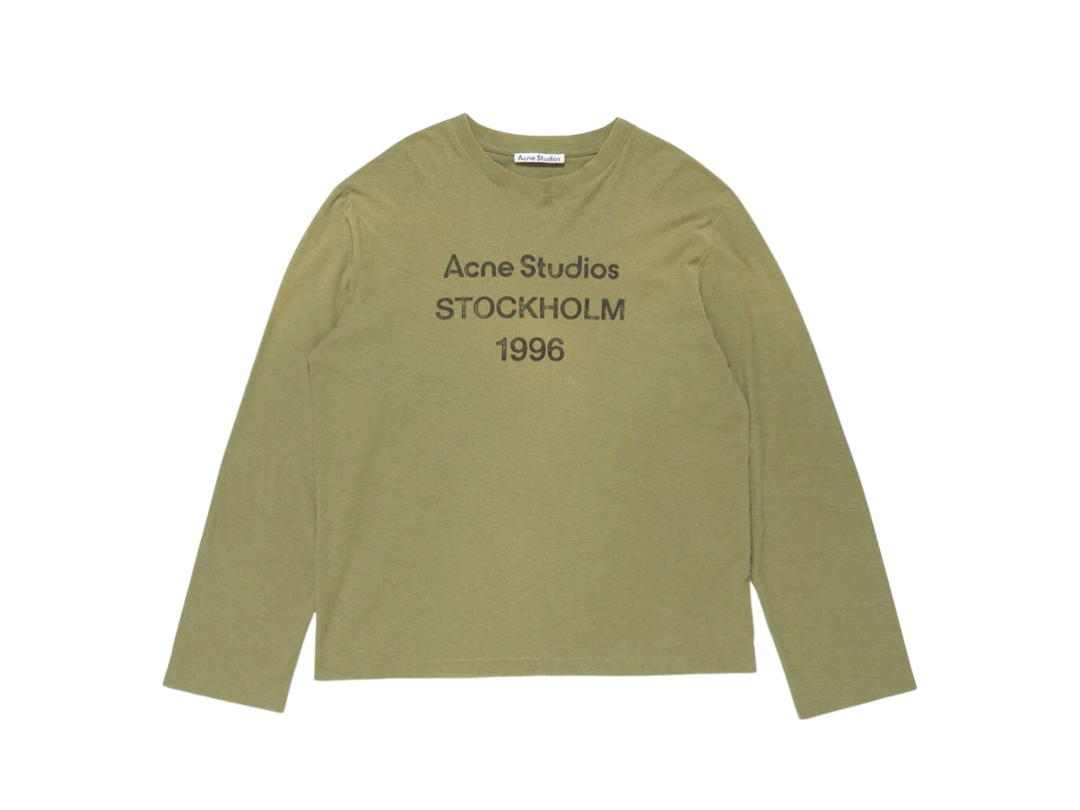 Acne Studios Acne Studios Logo T-Shirt - Relaxed Fit Olive Green (Women's/Men's)