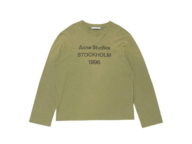 Acne Studios Acne Studios Logo T-Shirt - Relaxed Fit Olive Green (Women's/Men's) - view 1