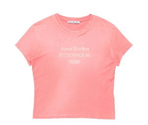 Buy Acne Studios Fitted Logo T-shirt Tango Pink at Sasom – Authentic and Ready to Ship