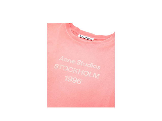 Acne Studios Acne Studios Fitted Logo T-shirt Tango Pink (Women's/Men's) - view 3