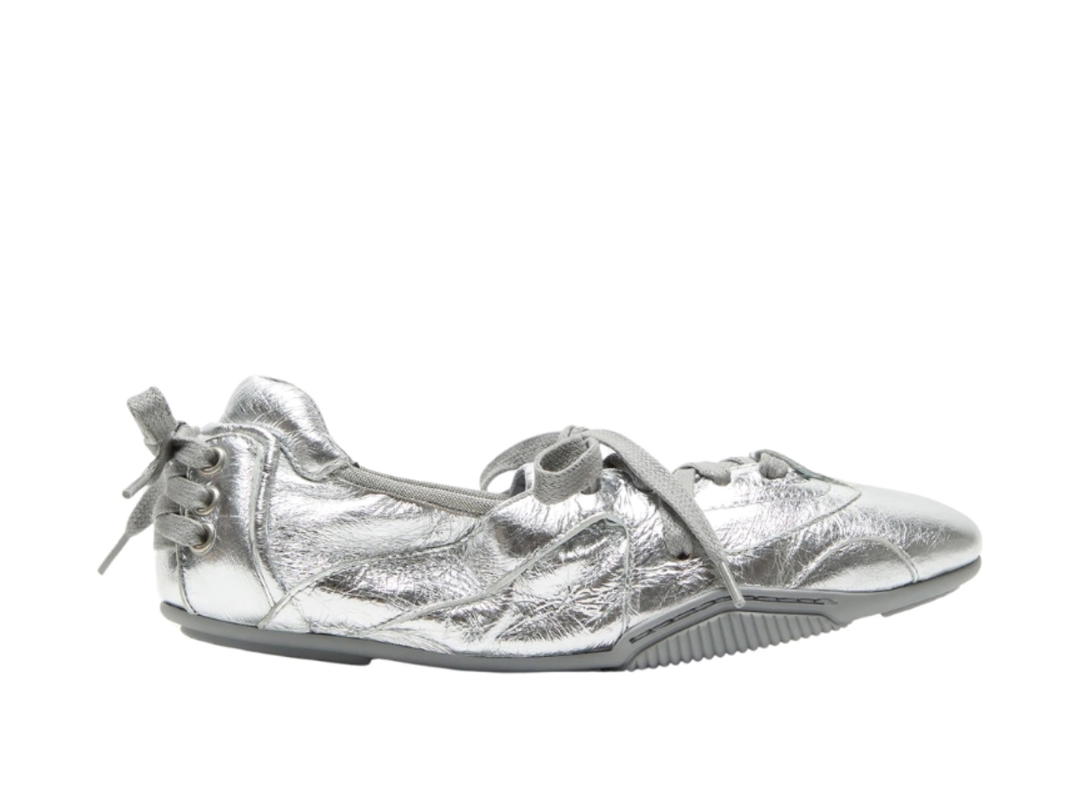 Acne Studios Acne Studios Lace-up Leather Shoes Silver Grey (Women's)