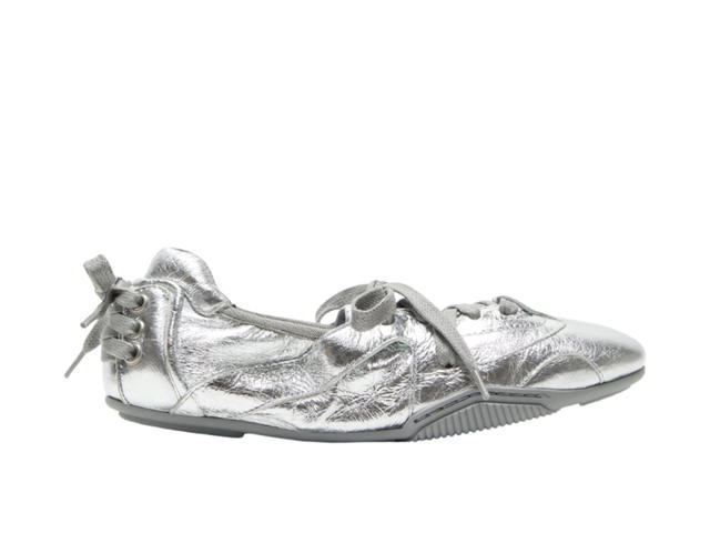 Acne Studios Acne Studios Lace-up Leather Shoes Silver Grey (Women's) - view 1