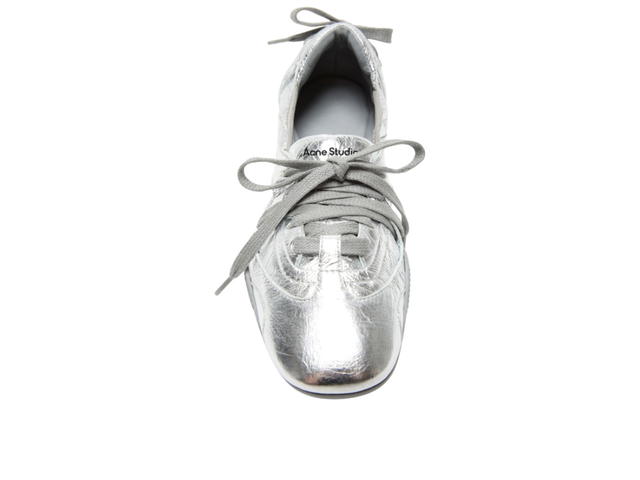 Acne Studios Acne Studios Lace-up Leather Shoes Silver Grey (Women's) - view 3