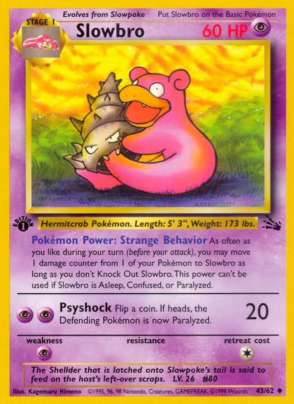 Pokemon Pokemon Slowbro U [FO 43/62] Base "Fossil" (EN)