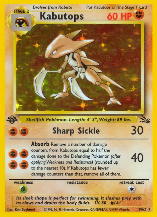 Pokemon Pokemon Kabutops H [FO 9/62] Base "Fossil" [Holo] (EN)