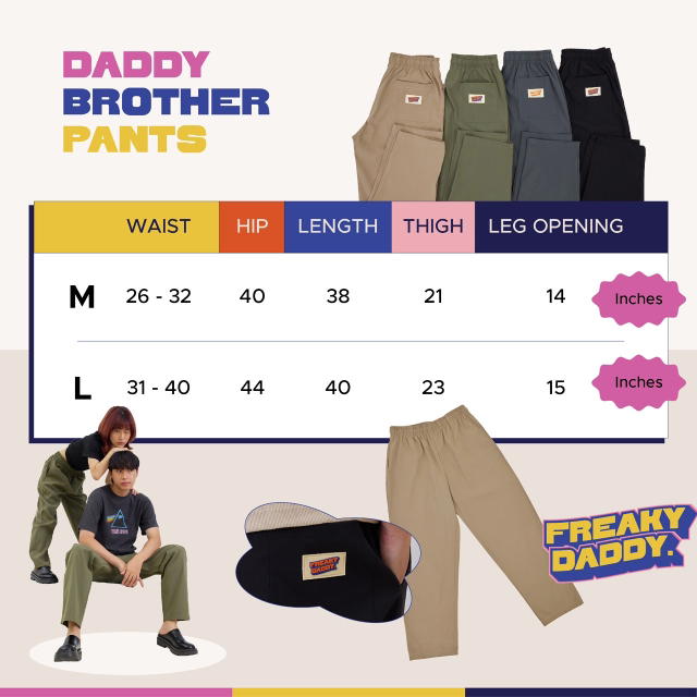 freakydaddyshop Freaky Daddy Brother Pants Apricot Light Brown กางเกงขายาว ทรงกระบอก - view 2