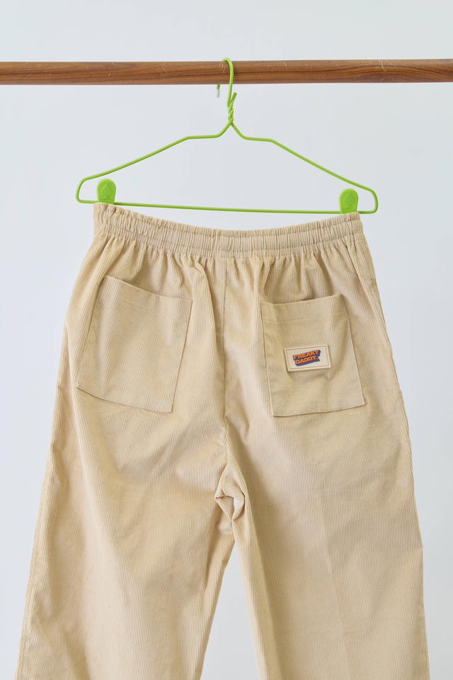 freakydaddyshop Freaky Daddy Brother Pants Corduroy Cream กางเกงขายาว ทรงกระบอก - view 2