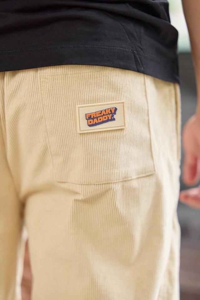 freakydaddyshop Freaky Daddy Brother Pants Corduroy Cream กางเกงขายาว ทรงกระบอก - view 5