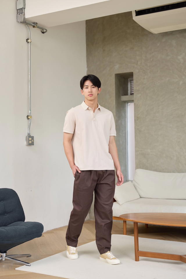 freakydaddyshop Freaky Daddy Brother Pants Cotton Jeans Dark Brown กางเกงขายาว ทรงกระบอก - view 3