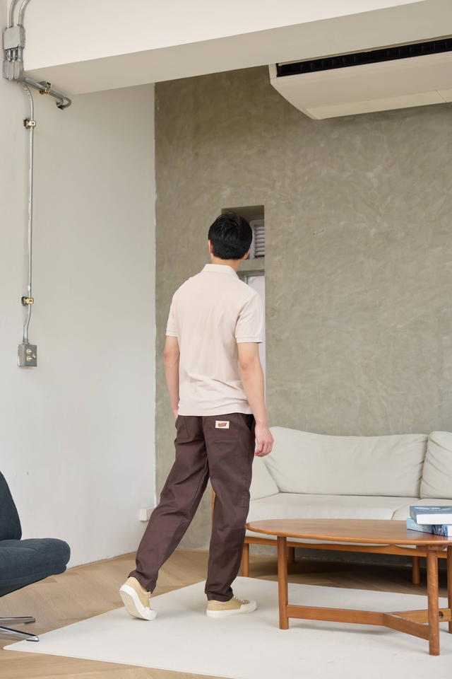 freakydaddyshop Freaky Daddy Brother Pants Cotton Jeans Dark Brown กางเกงขายาว ทรงกระบอก - view 4