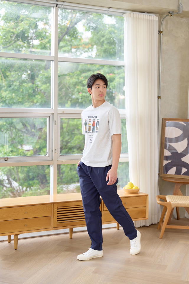 freakydaddyshop Freaky Daddy Brother Pants Cotton Jeans Navy กางเกงขายาว ทรงกระบอก - view 5