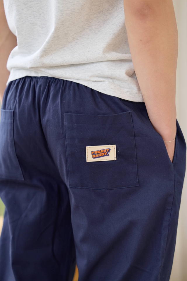 freakydaddyshop Freaky Daddy Brother Pants Cotton Jeans Navy กางเกงขายาว ทรงกระบอก - view 6