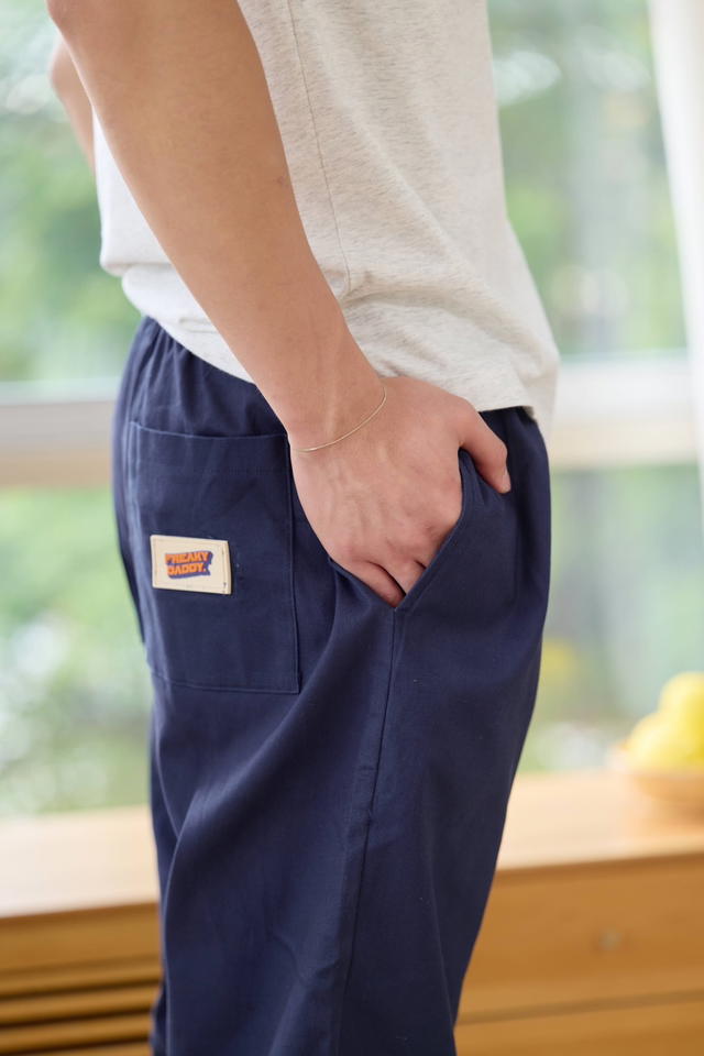 freakydaddyshop Freaky Daddy Brother Pants Cotton Jeans Navy กางเกงขายาว ทรงกระบอก - view 7