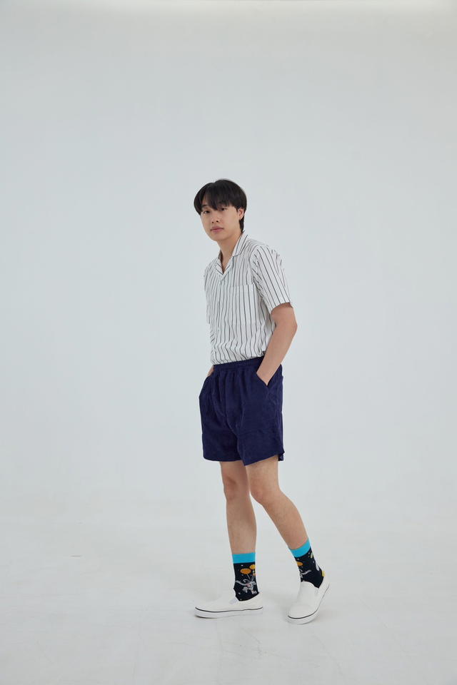 freakydaddyshop Freaky Daddy Sunny Shorts Navy กางเกงขาสั้น ทรงใส่สบาย เหมาะกับทุกเพศทุกวัย - view 4