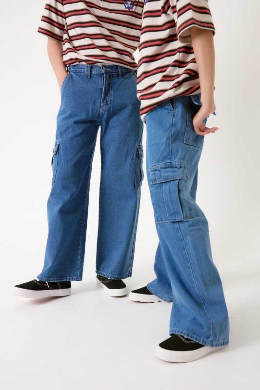 freakydaddyshop Sonny Jeans Cargo ขายาว สี Indigo - view 2