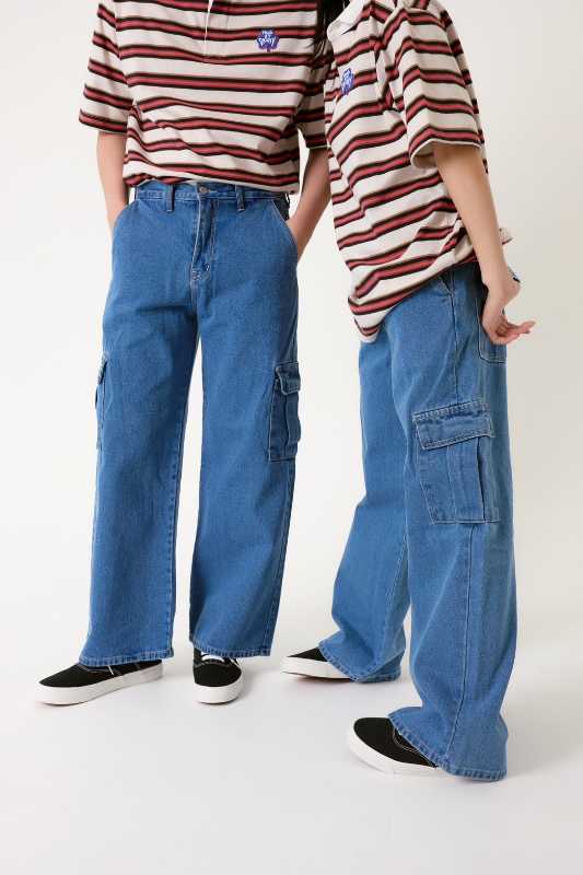 freakydaddyshop Sonny Jeans Cargo ขายาว สี Indigo - view 4