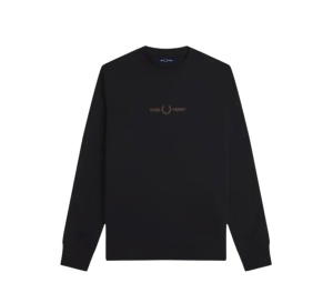 Buy Fred Perry Embroidered Sweatshirt Black at Sasom – Authentic and Ready to Ship