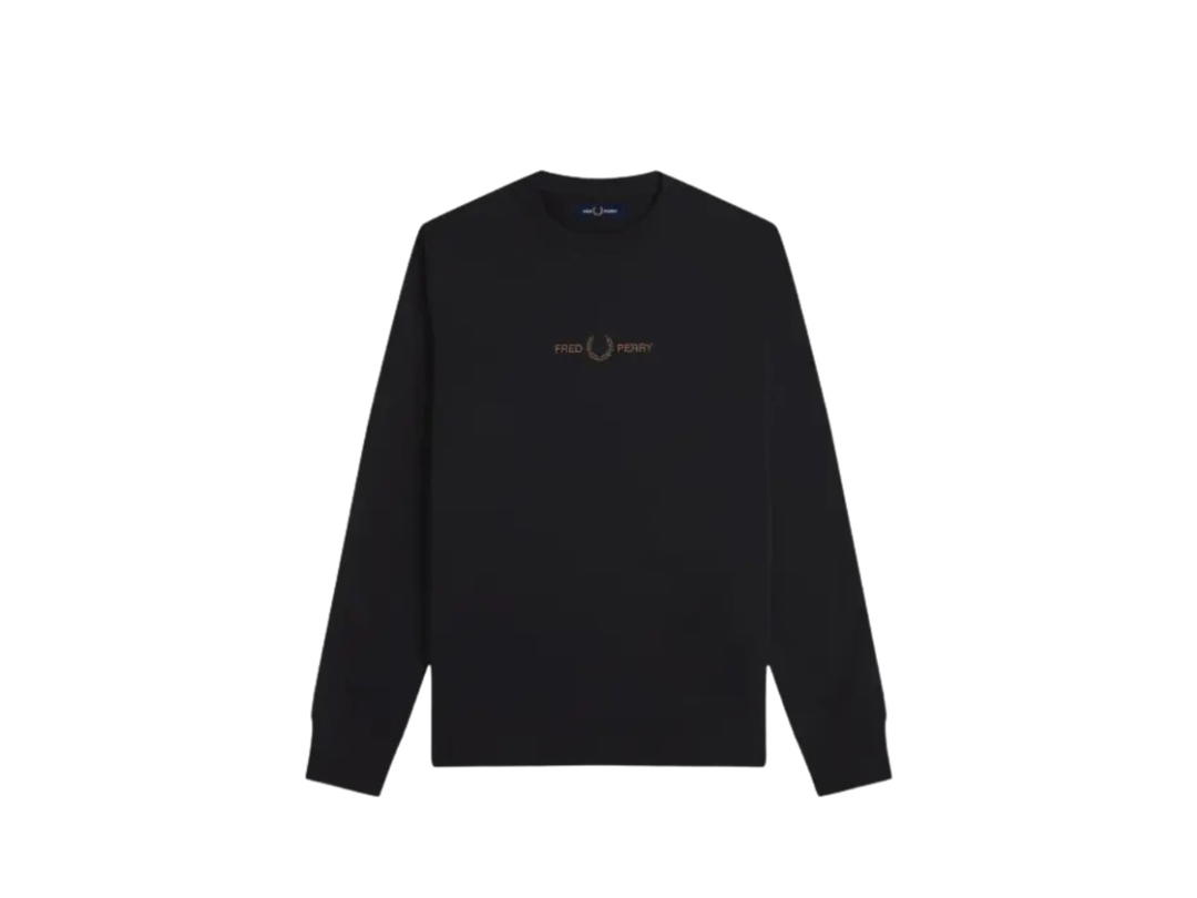 Fred Perry Fred Perry Embroidered Sweatshirt Black