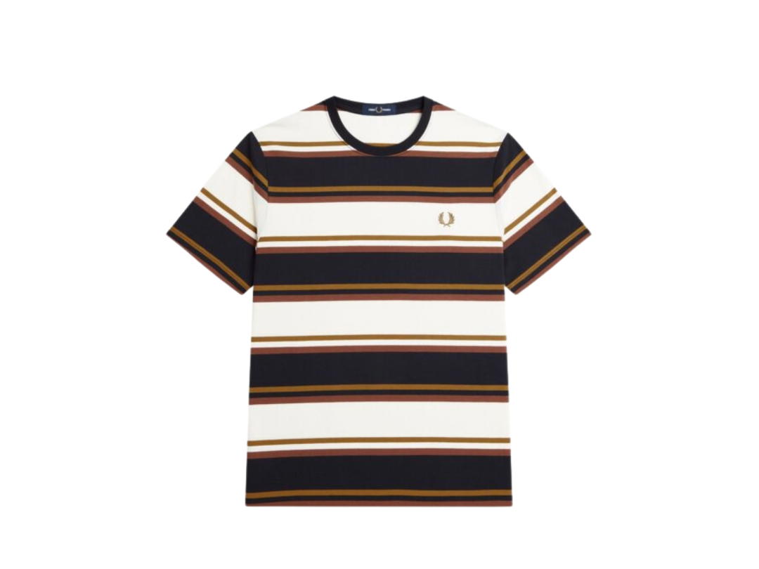 Fred Perry Fred Perry Bold Stripe T-Shirt Ecru