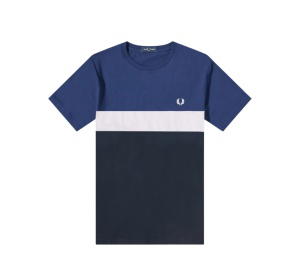 Buy Fred Perry Block T-Shirt Navy at Sasom – Authentic and Ready to Ship