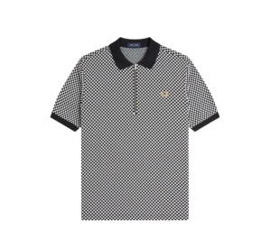 Buy Fred Perry Chequerboard Polo Shirt Navy Blue at Sasom – Authentic and Ready to Ship