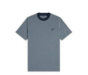 Buy Fred Perry Chequerboard T-shirt Navy Blue at Sasom – Authentic and Ready to Ship