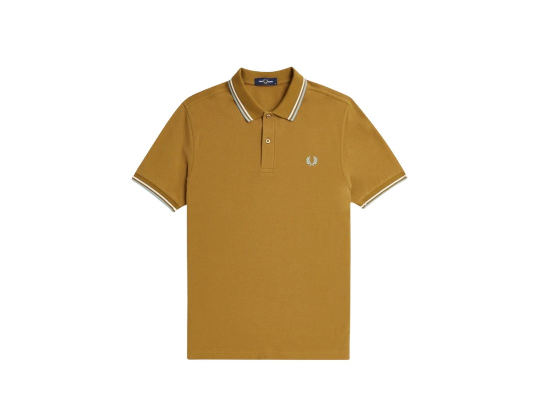 Fred Perry Fred Perry Twin Tip Fred Perry Shirt Dark Caramel