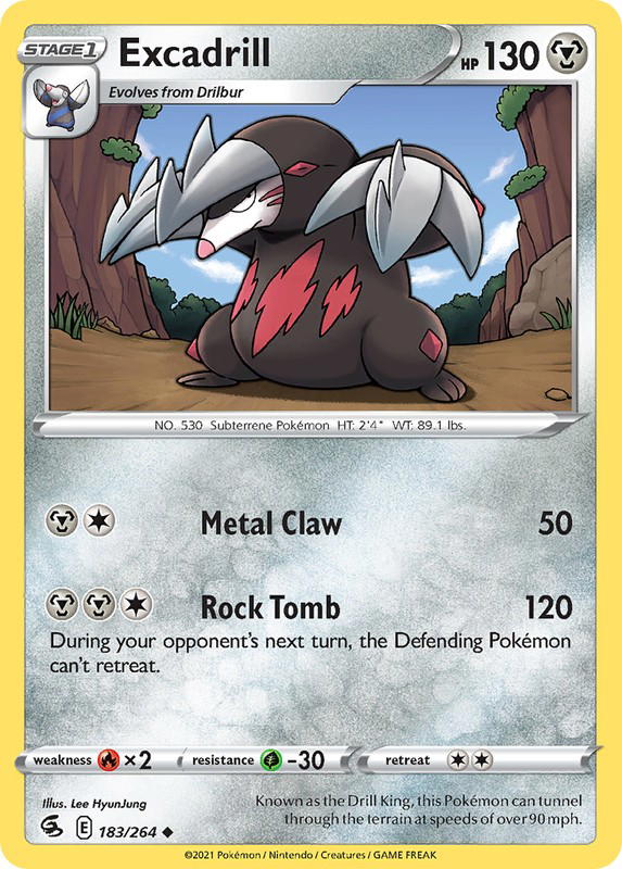 Pokemon Pokemon Excadrill U [FST 183/264] Sword & Shield "Fusion Strike" (EN)