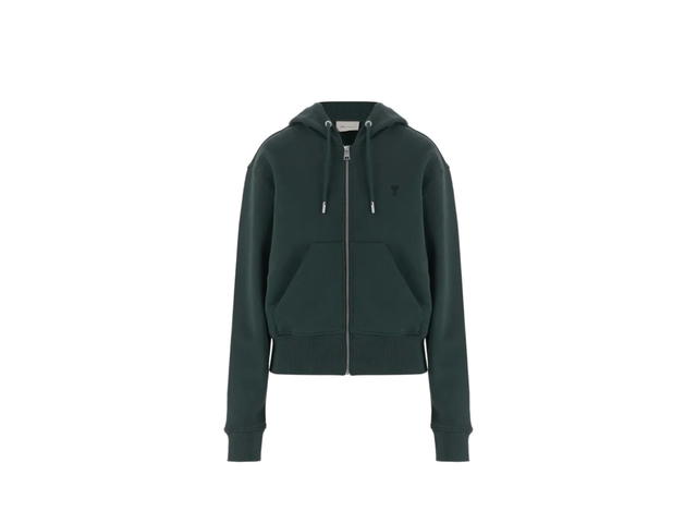 Ami Paris Ami Paris ADC Zip Hoody Vert Bouteille Noir - view 1