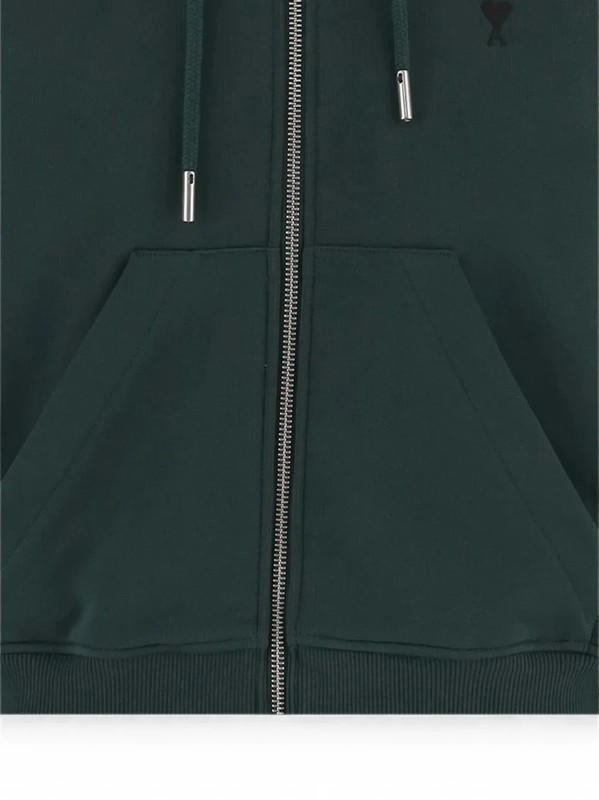 Ami Paris Ami Paris ADC Zip Hoody Vert Bouteille Noir - view 3