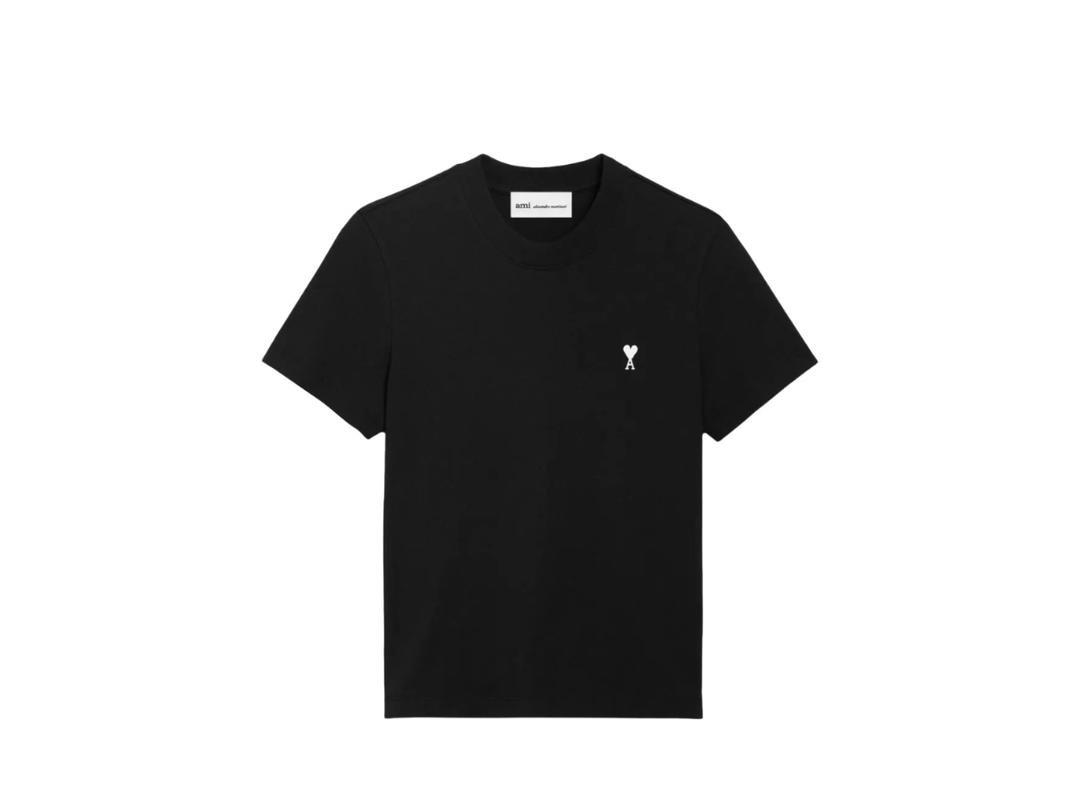 Ami Paris Ami Paris Cropped Contrasted ADC t shirt Noir Blanc Creme