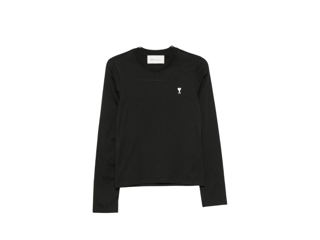Ami Paris Ami Paris Long Sleeve Top Black