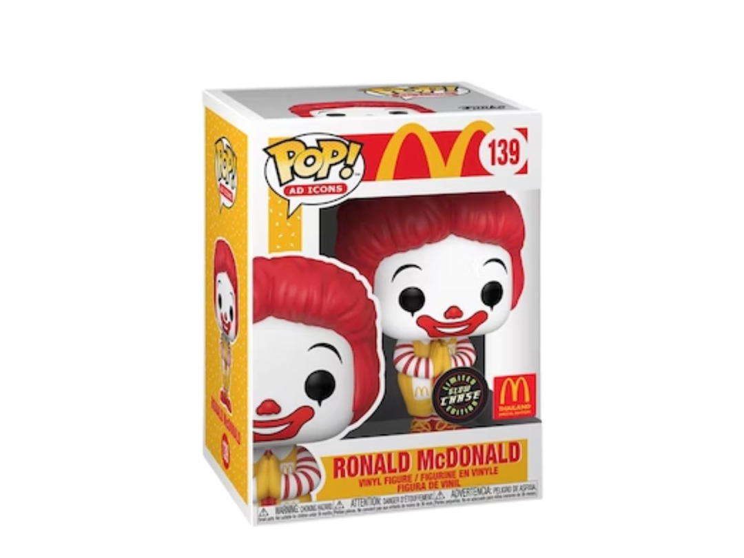 Funko Funko Pop Ad Icons McDonald's Ronald McDonald GITD Chase Thailand Exclusive Figure #139