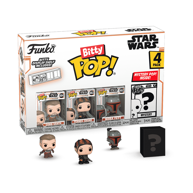 Funko Cobb Vanth, Fennec Shand, Boba Fett Bitty POP!: The Mandalorian by Funko (Pack 4)