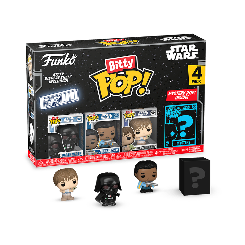 Funko Darth Vader, Lando Calrissian, Luke Skywalker Bitty POP!: Star Wars The Empire Strikes Back (Pack 4)
