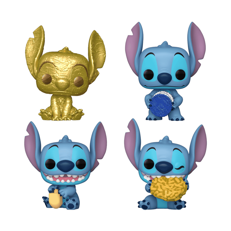 Funko Funko POP! (79952): Stitch Pocket POP! Disney: Lilo & Stitch Happy Hanukkah (Pack 4)